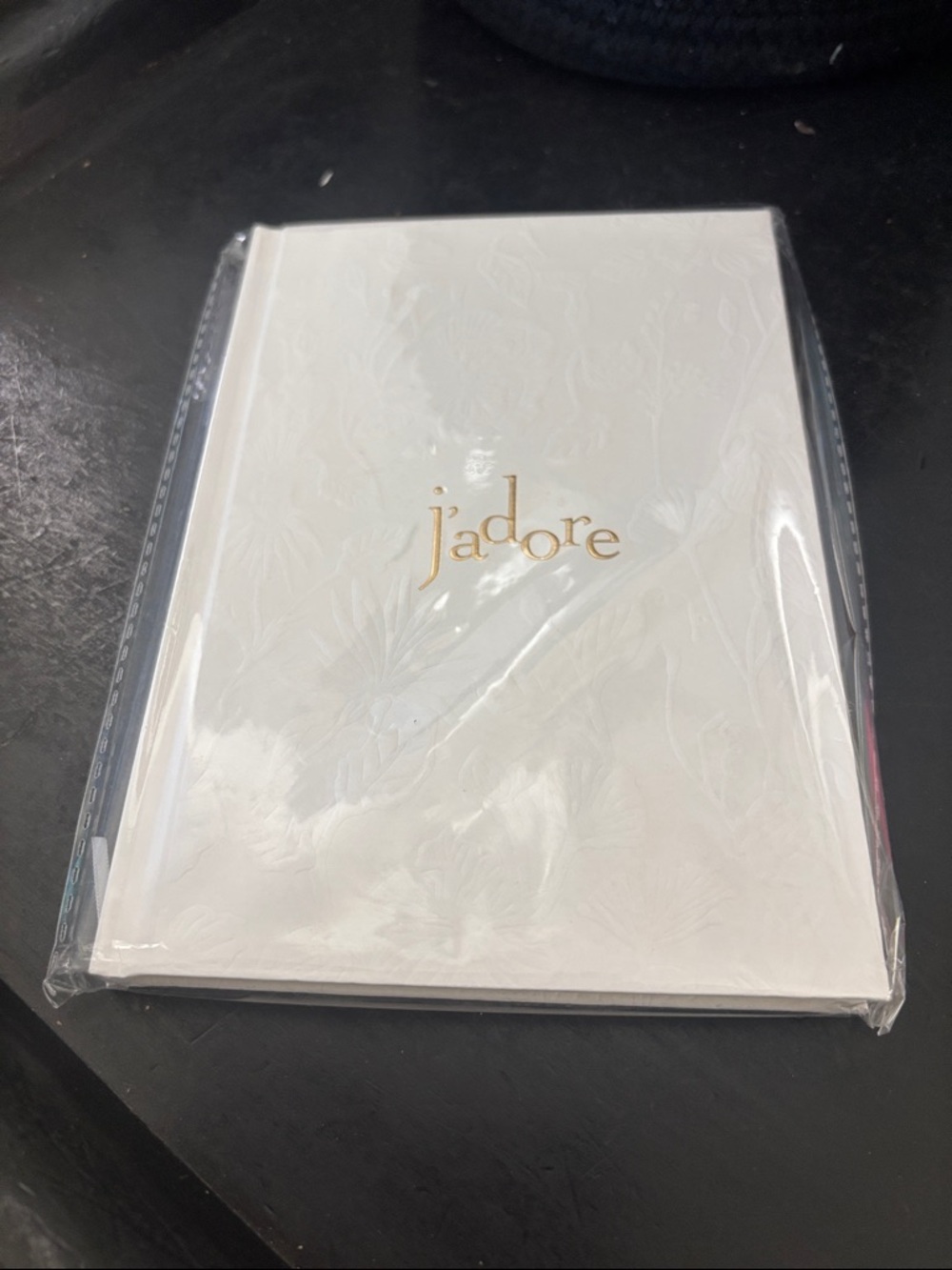 Dior White Notebook with Gold Foil Logo